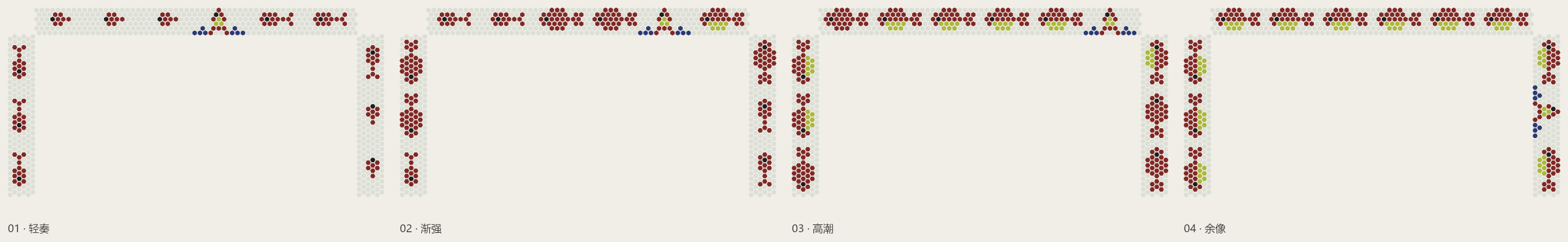 鲤:轻奏、渐强、高潮、余像四阶段图录